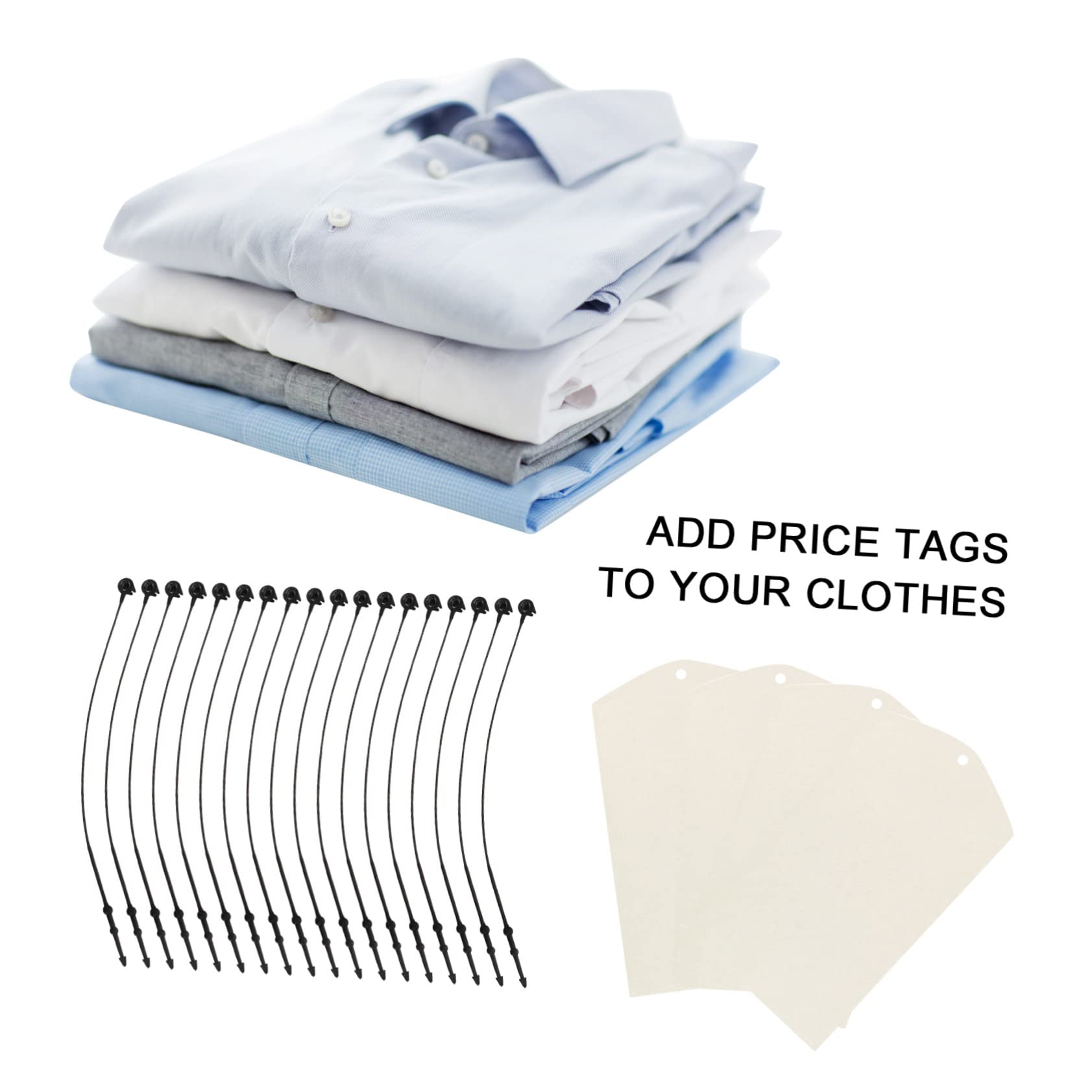 CIYODO 5000pcs Plastic Sling Prong Fasteners Tagging Fasteners Security Loop for Store Tag Pin Fastener Hook Tie Security Loop Tag Fastener Tag Ties Tag Attacher Ties Fastener Black