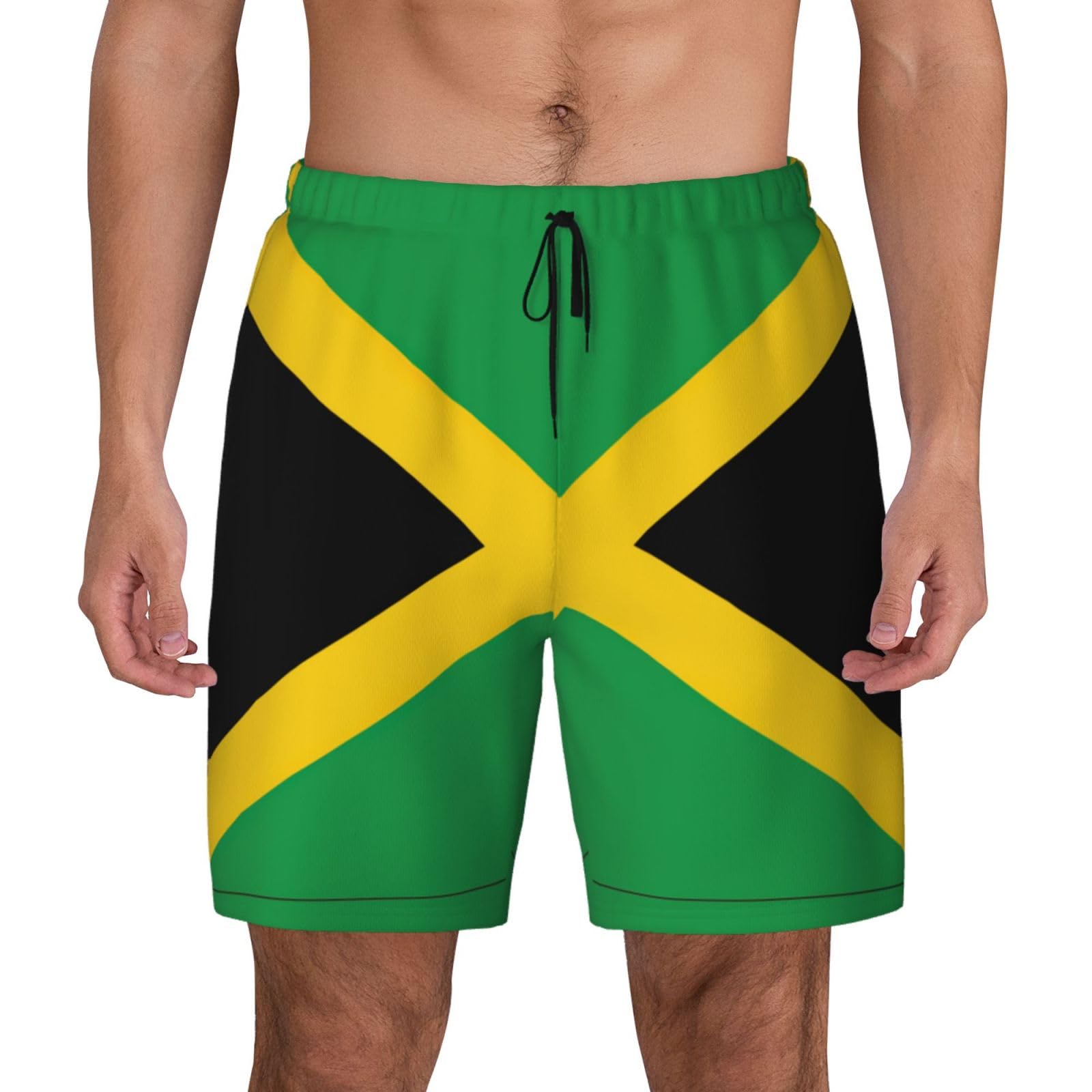 Short de bain pour homme drapeau Jamaïque avec doublure compression - 8