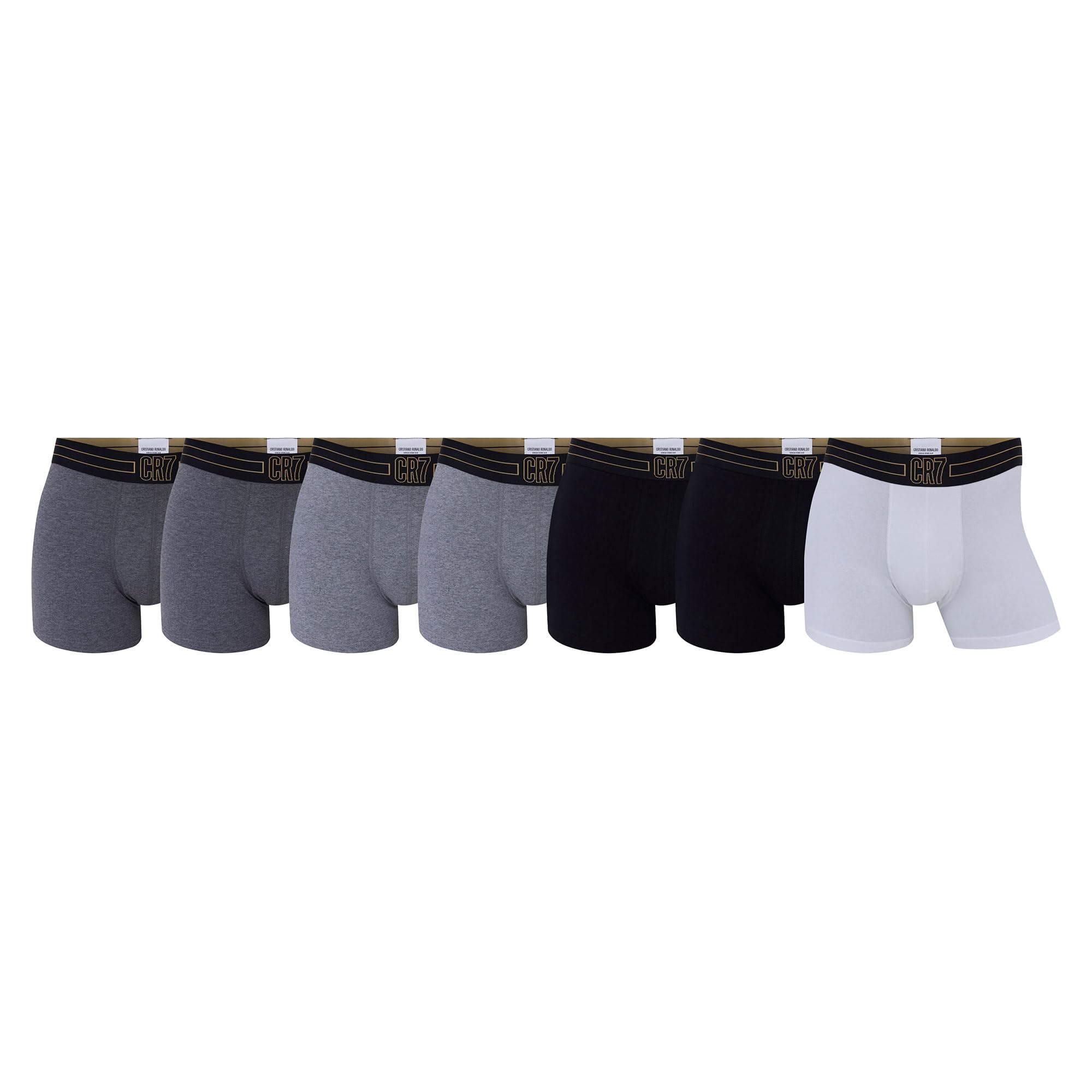 CR7 Herren Boxershorts, 7er Pack - Trunks, Cotton Stretch, Logobund
