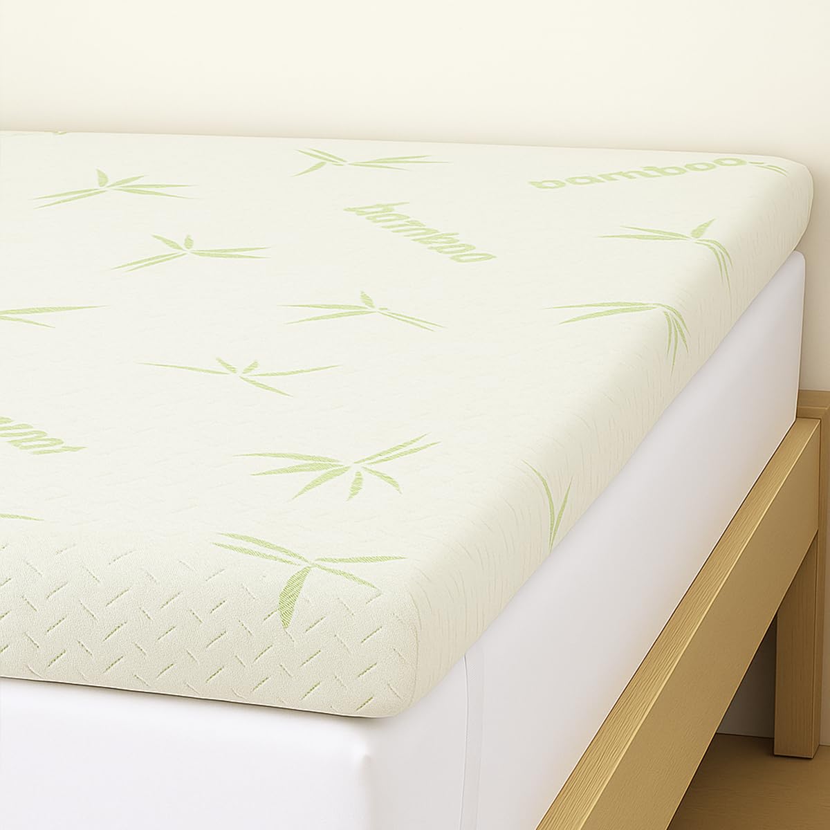 Rohi 4cm Thick Bamboo Mattress Topper Super King – Orthopedic Memory Foam Mattress Toppe...