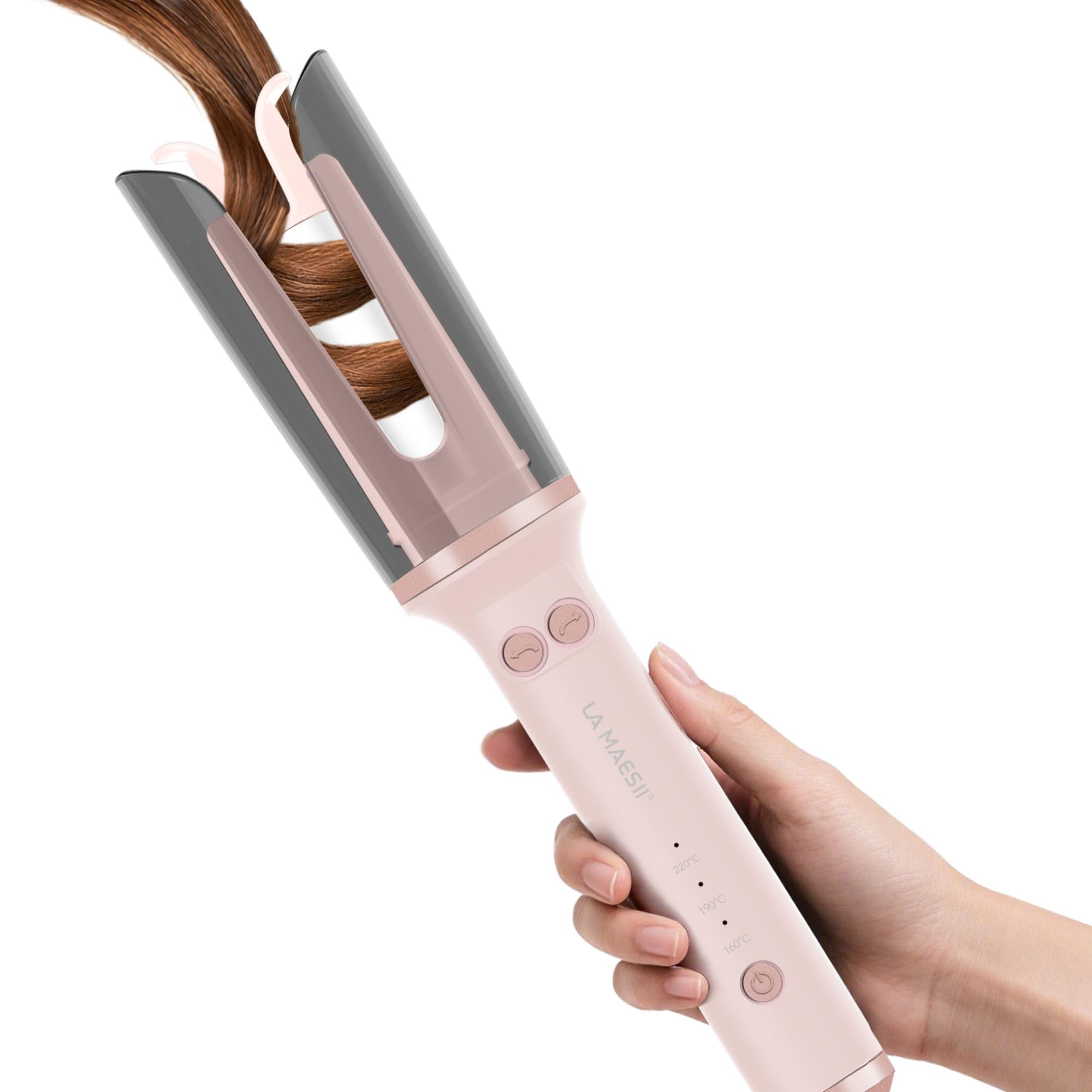 Photo 1 of LA MAESII Automatic Curling Iron, 1 Inch, Pink