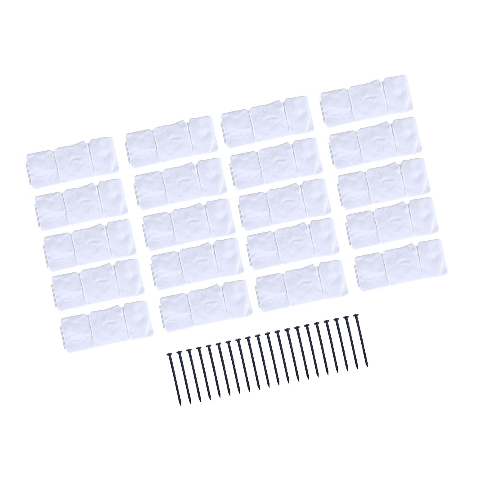 20Pcs Garden Edging Borde, Imitation Stone Fence Panels Patio Outdoor Barrier Garden Border Panels Decoration Edging Fence