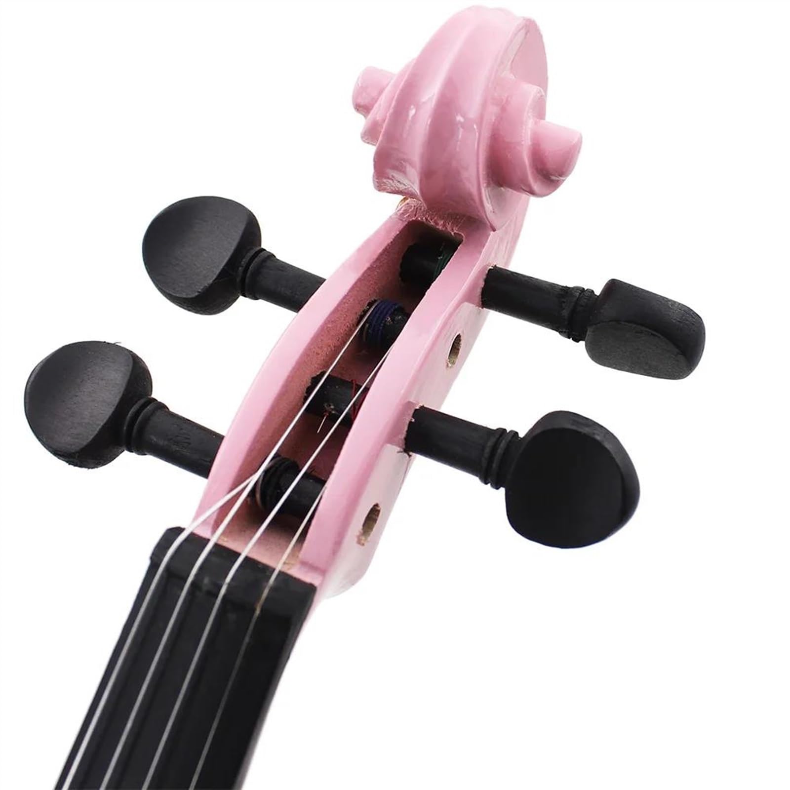 Violine 4/4 Bunte Violine Massivholz Violine Set Für Die Praxis(Pink Set)