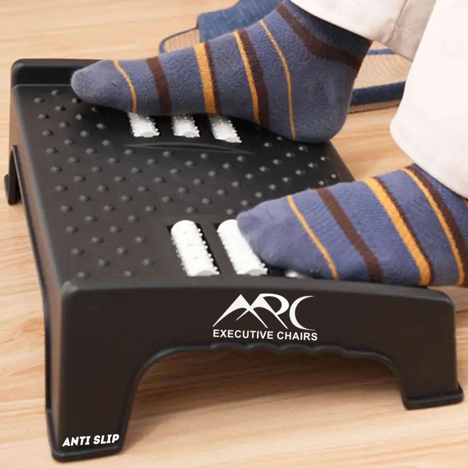 MRC Foot Rest for Office Chair with Acupressure Points and Roller | Ergonomic Footrest for Office Desk | Foot Rest Under Table | Foot Stool for Home, Office Table, and Sofa (Unbreakable, Non-Slip Legs) (Standard Footrest)-image-32