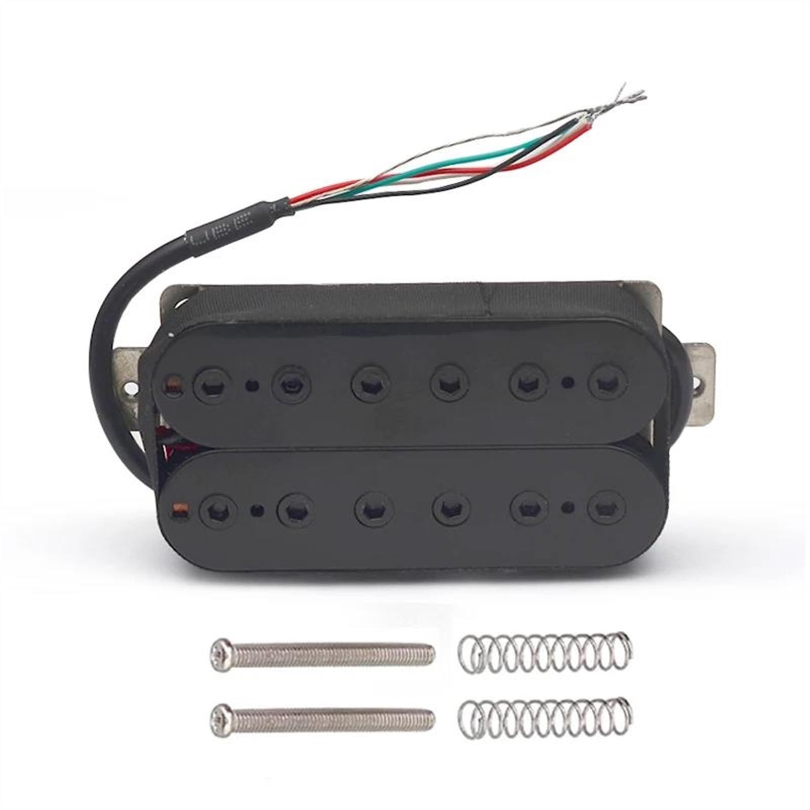Zubehör für E-Gitarren-Tonabnehmer 1 Set Alnico 5 Humbucker Pickup Doppelspule E-gitarre Steg Pickup Schwarz Gitarrenteile Schwarz (Color : Bridge 52MM)