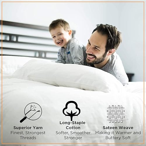 Miniatura 6 de Juego de sábanas tamaño California King, juego de 6 piezas, sábanas de lujo para hotel de 600 hilos, 100% algodón orgánico extra suave, ajuste fácil