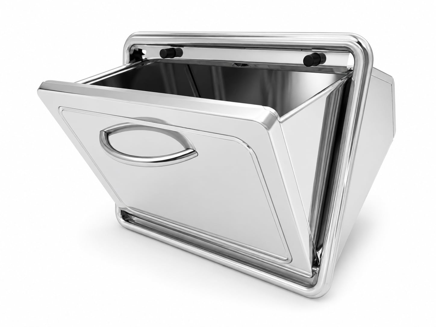 Genérico Tolva para Mueble Cafetero Empotrable de Acero Inoxidable - Cajón para posos de café en cafetero hostelería.