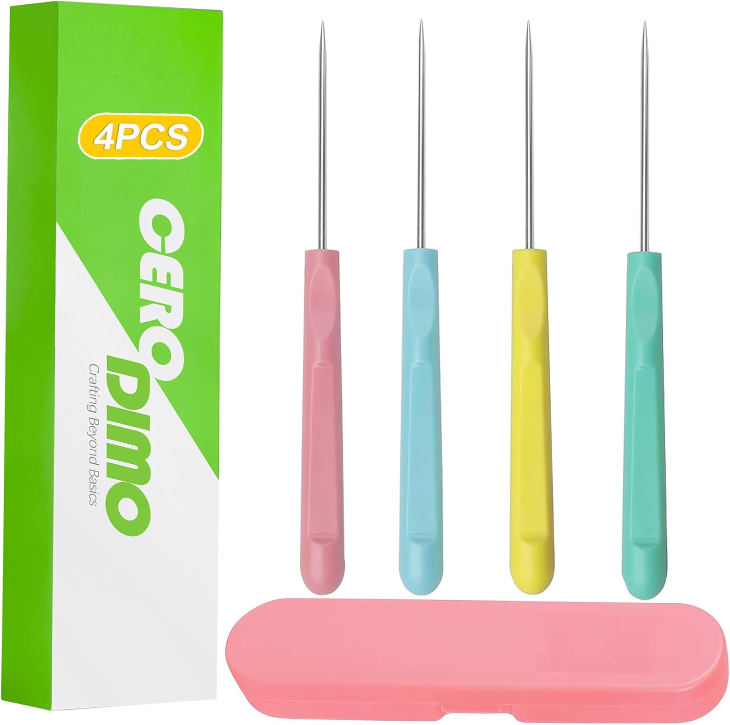 4 Pcs Cookie Scribe Needle Tool Set, 5.2-Inch Sugar Stir Needles for Cookie Decorating, Royal Icing Tools for Baking Enthusiasts