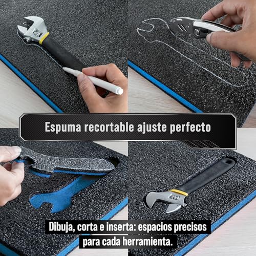 Miniatura 4 de Precision Defined Espuma Shadow Para Cajas Y Herramientas - Negro Azul 40,6 X 30,4 X 2,54 Cm, Paquete De 4