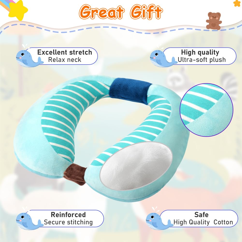 Alaoo Baby Neck Pillow for Travel Breathable Soft U-Shaped Head Neck Protector - Image 4