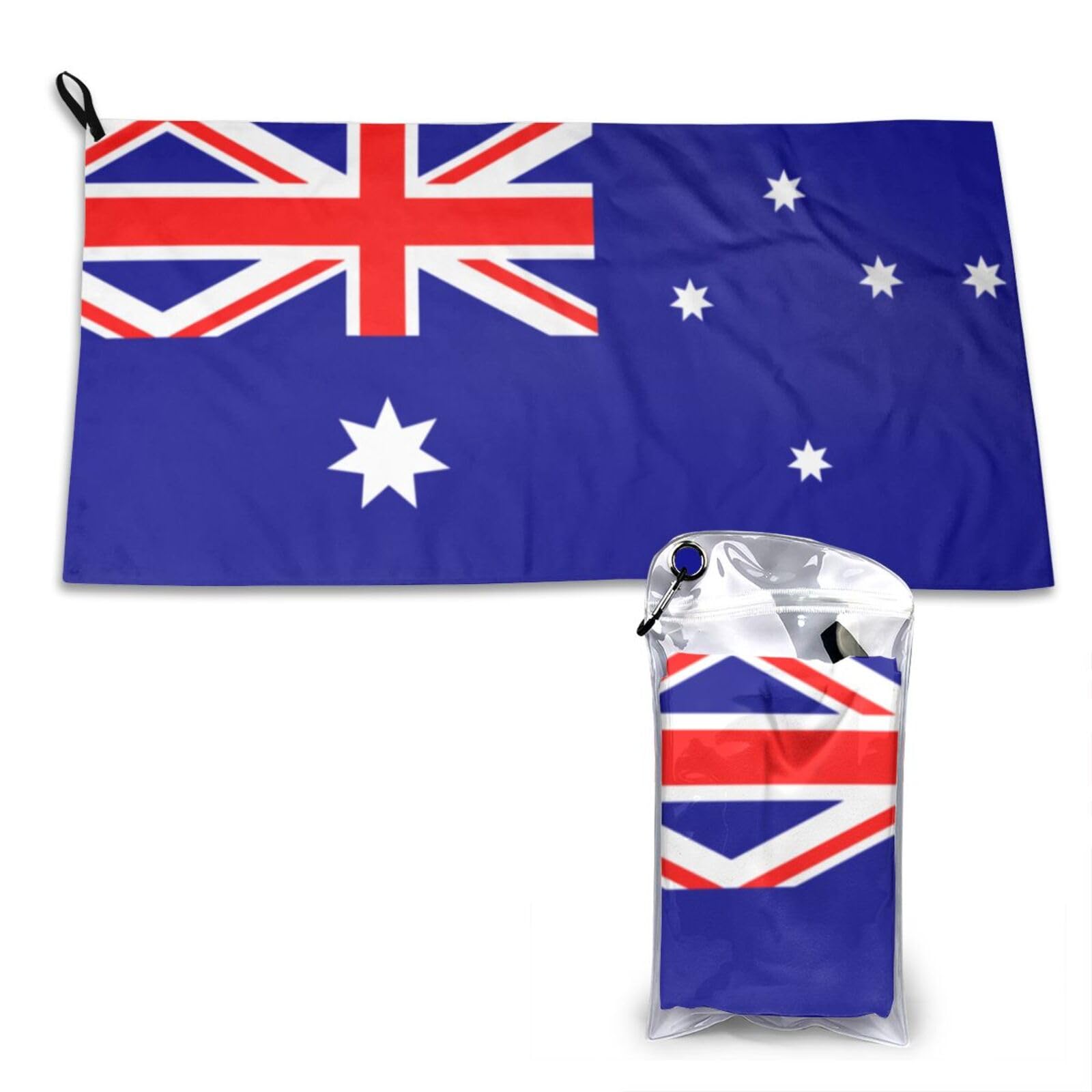 DUYKIMQW Australian flag Print Quick Dry Towel 16x31.5in White