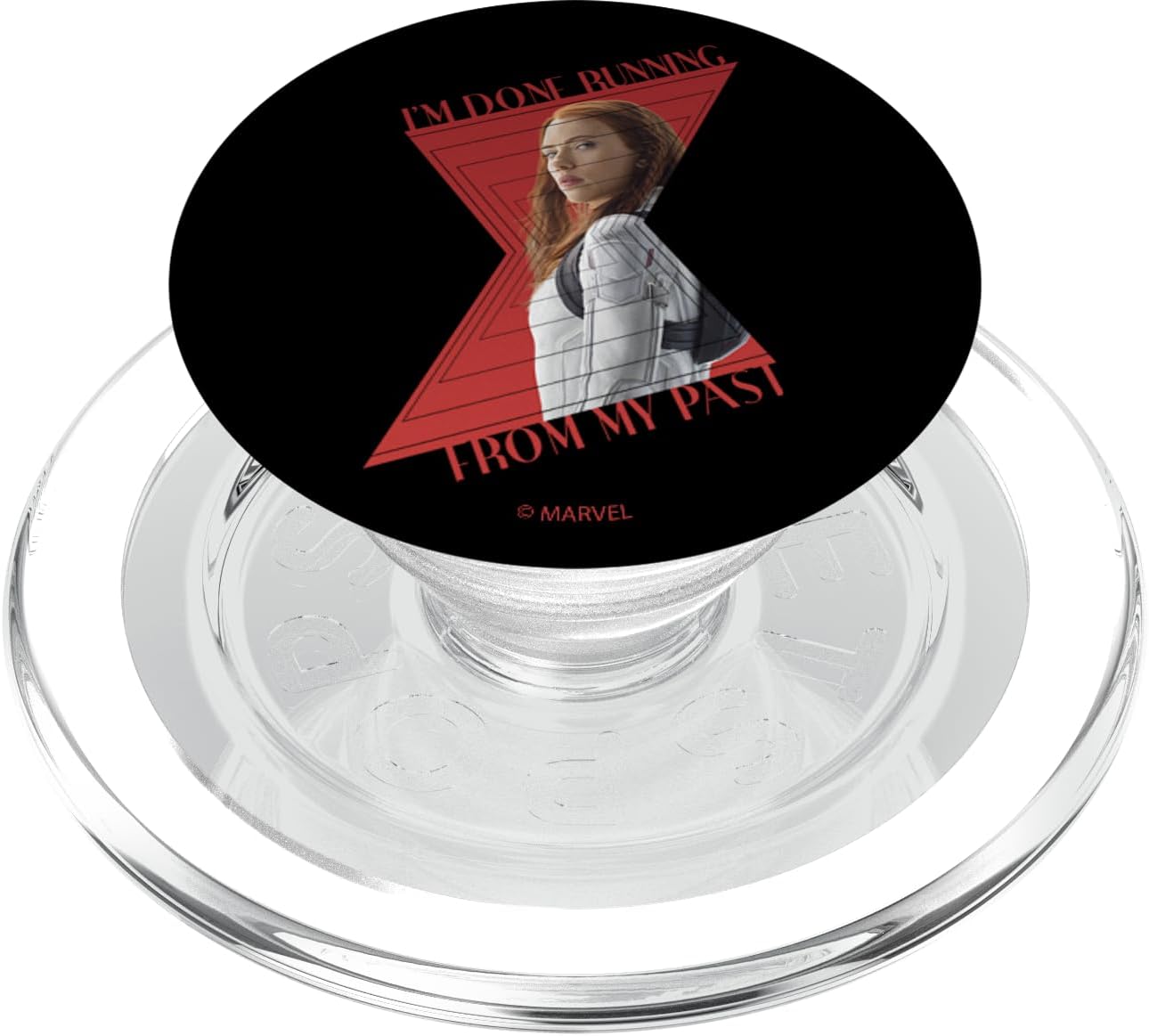 Marvel Black Widow Movie Done Running From My Past Portrait PopSockets MagSafe PopGrip for iPhone