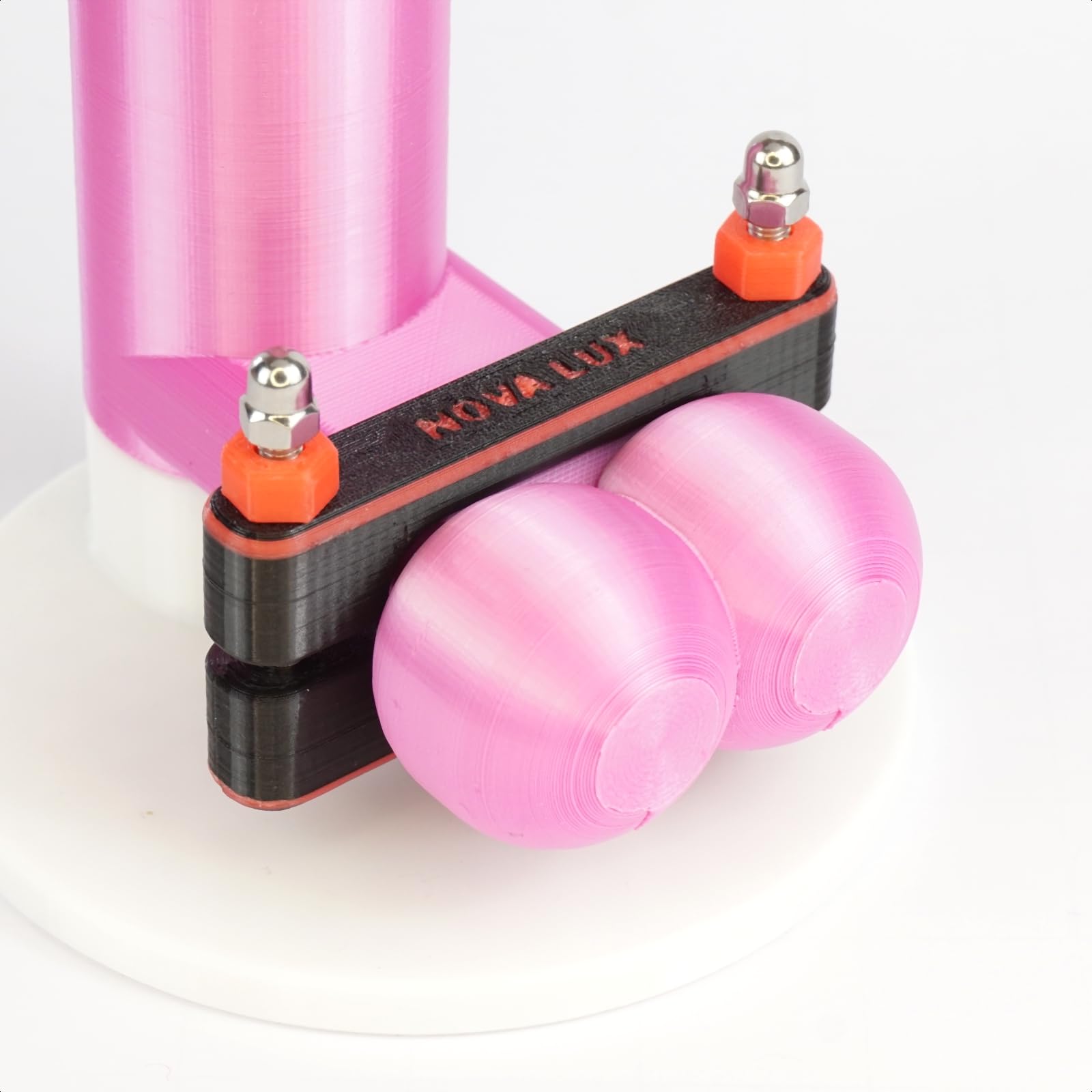 Dispositivo CBT BDSM HANG-SQUEEZE per la compressione e sospensione dei testicoli – set rosso e nero di Nova Lux – prodotto UE – giocattolo erotico per uomo