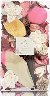 Qingbei Rina Eucalyptus Scented Pink Potpourri Bags - 10oz Dried Flowers Bowl Vase Filler, Pet-Friendly Home Fragrance Bathroom Decor, Valentine's Gifts