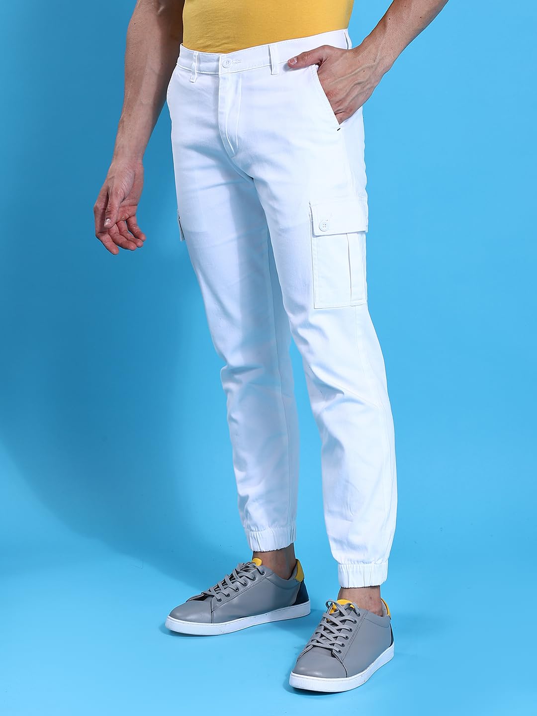 Casual Cuffed Cargo Slim Fit White 32 4