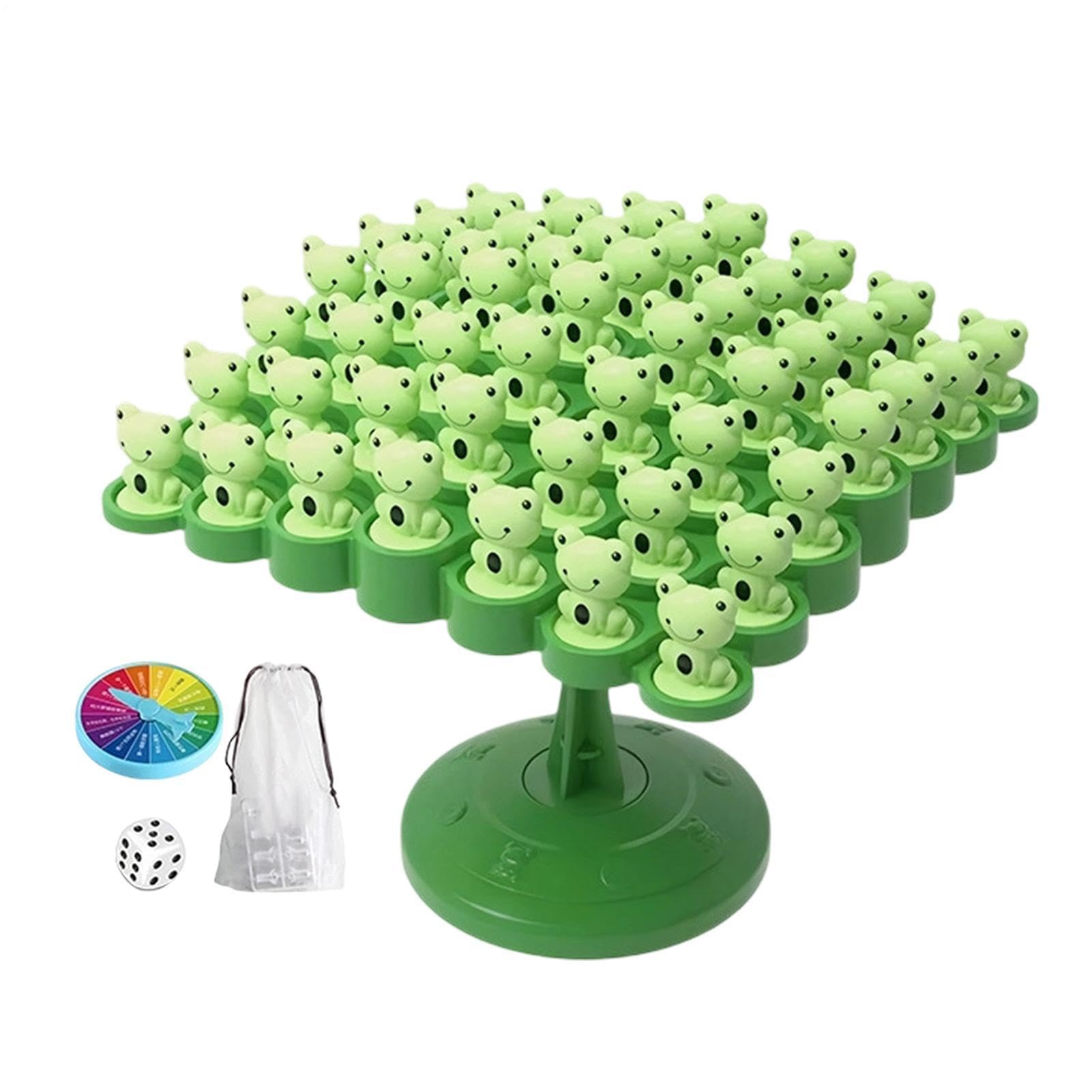 Frog Balance Game - Balance Board Game With Dice, Enhances Coordination And Imagination, Multiplayer Desktop Stacking Interactive Games For Kids Adults Preschool Travel Home Playroom