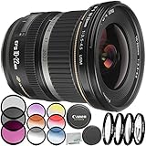 Canon EF-S 10-22mm f/3.5-4.5 USM Lens - 7PC Accessory Bundle. Includes 3PC Filter Kit (UV-CPL-FLD) +...