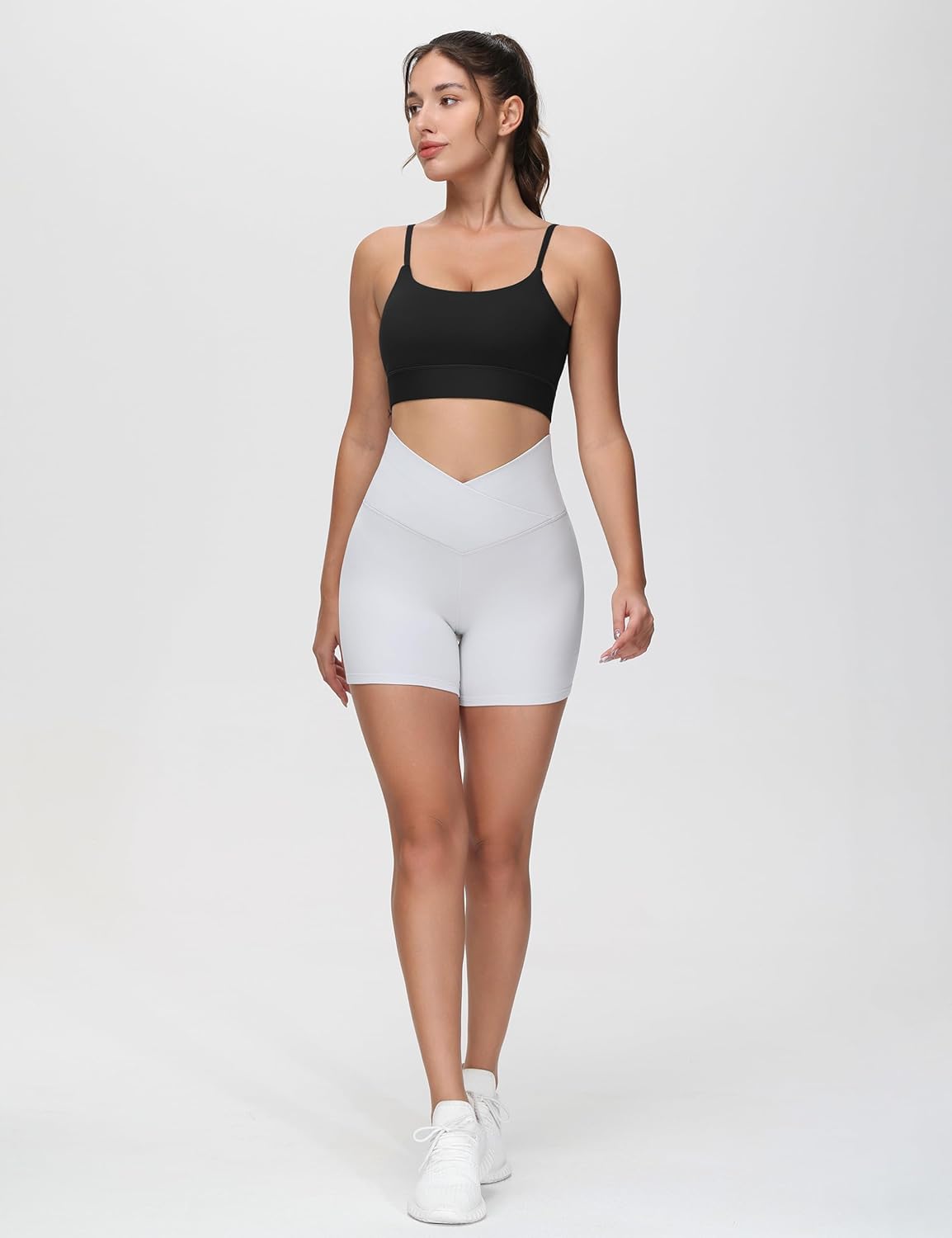 THE GYM PEOPLE Women's Adjustable Longline Sports Bras Scoop Neck Padded Wireless Workout Yoga Tops - Image 5