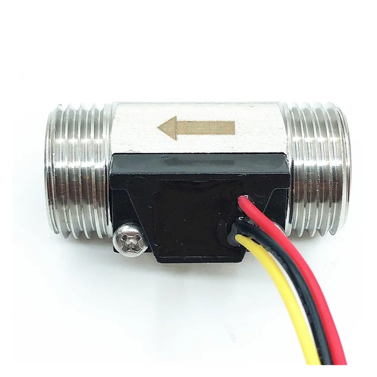 G1/2" 1~30L/Min Sensore di Flusso d'Acqua ad Effetto Hall in Acciaio Inossidabile Misuratore di Flusso d'Acqua a turbina NPN a impulsi DN15 per Acqua Liquida, Diesel(5-24Vdc)