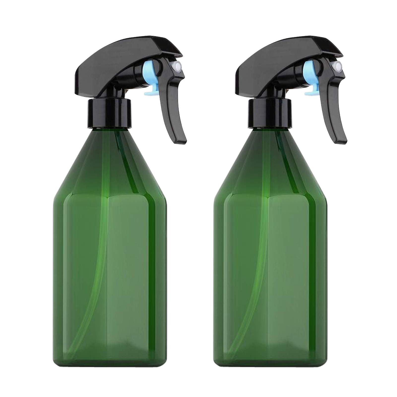 JamHooDirect 2Pcs 300Ml Empty Spray Bottles, Refillable Plant Sprayer Fine Mist Spray Bottle Plant Trigger Mister for Cleaning Solution/Gardening/Watering/Kitchen/Bath/Hair (Green)