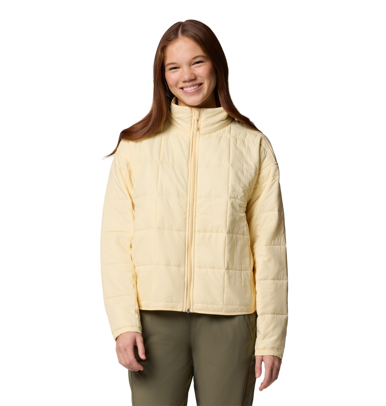 Columbia womens Sienna Hill Quilted Jacket, Lemon Wash, M