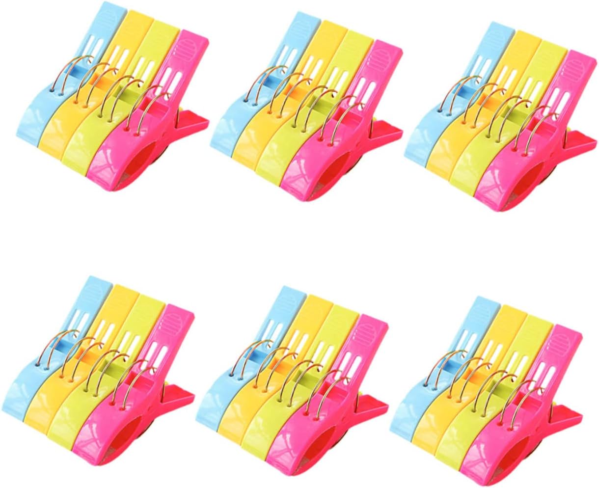 SOLUSTRE 24pcs Prime Windproof Clothespins Large Clips for Quick Drying Strong Hold for Quilt Towel Clothes