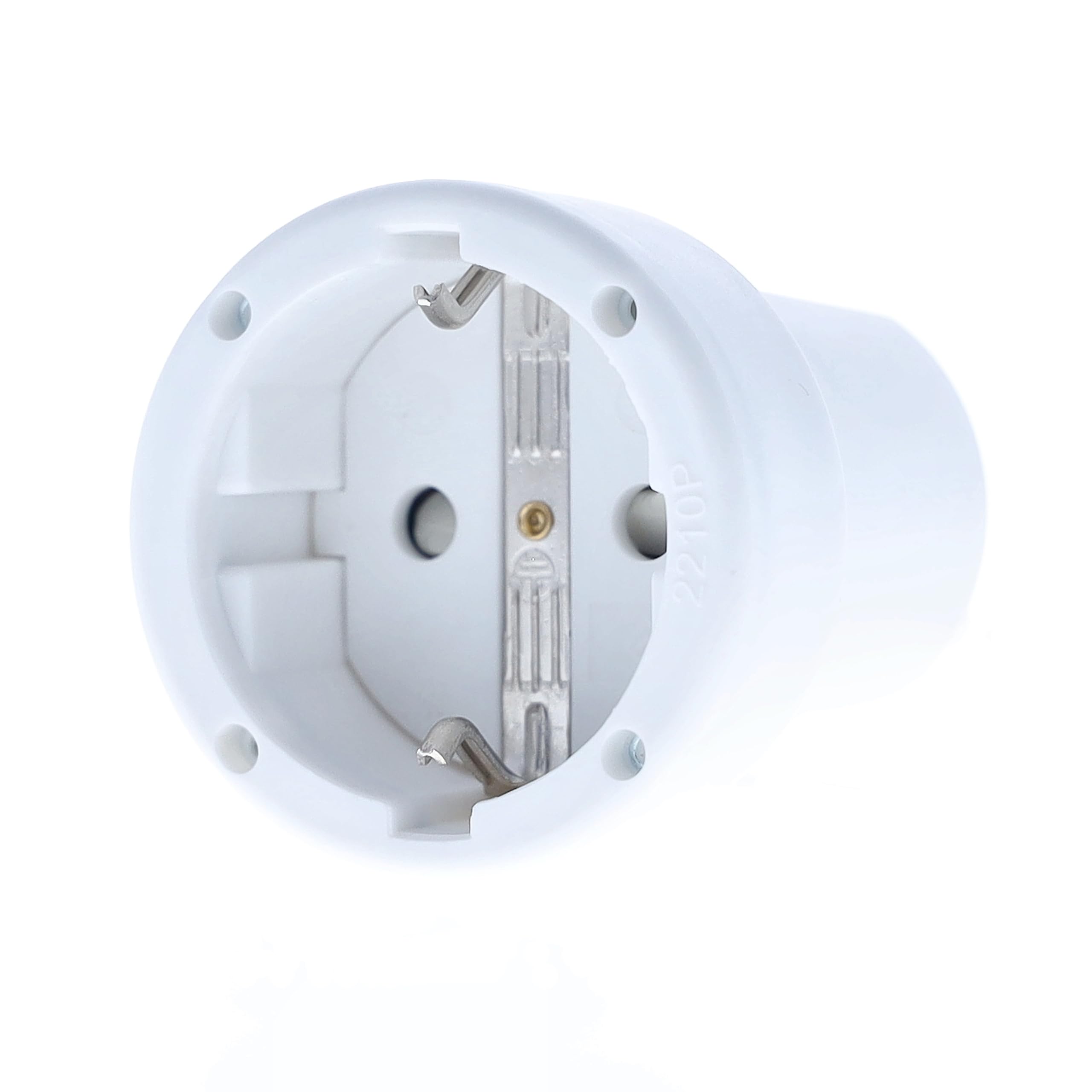 as - Schwabe 62224 Fiche électrique Femelle avec Terre PVC 230 V Blanc