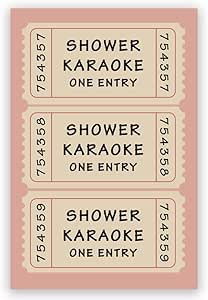 Amazon.com: TrhjumpQx Trendy Wall Art Shower Karaoke Ticket Bathroom ...
