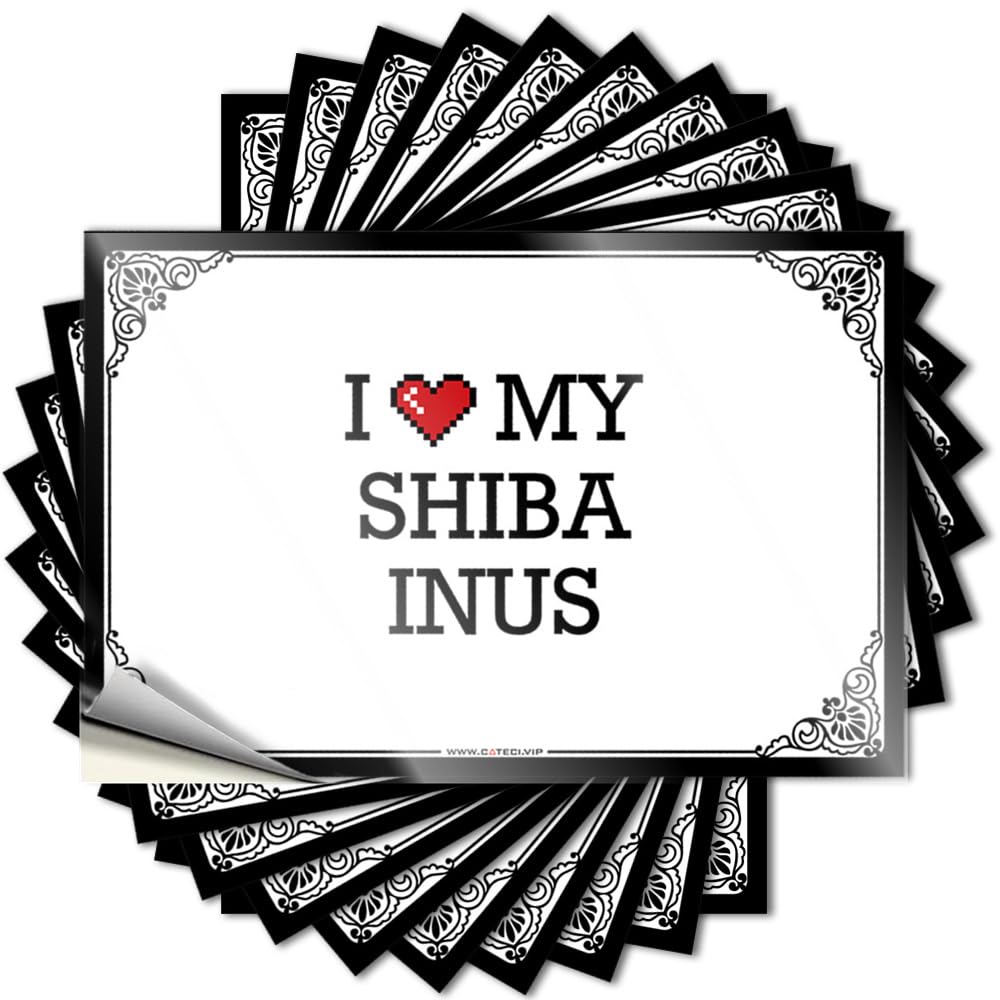 Retro Kitchen Decor Tattoos - Bookish Long Door I Love My Shiba Inus(8X12CM)