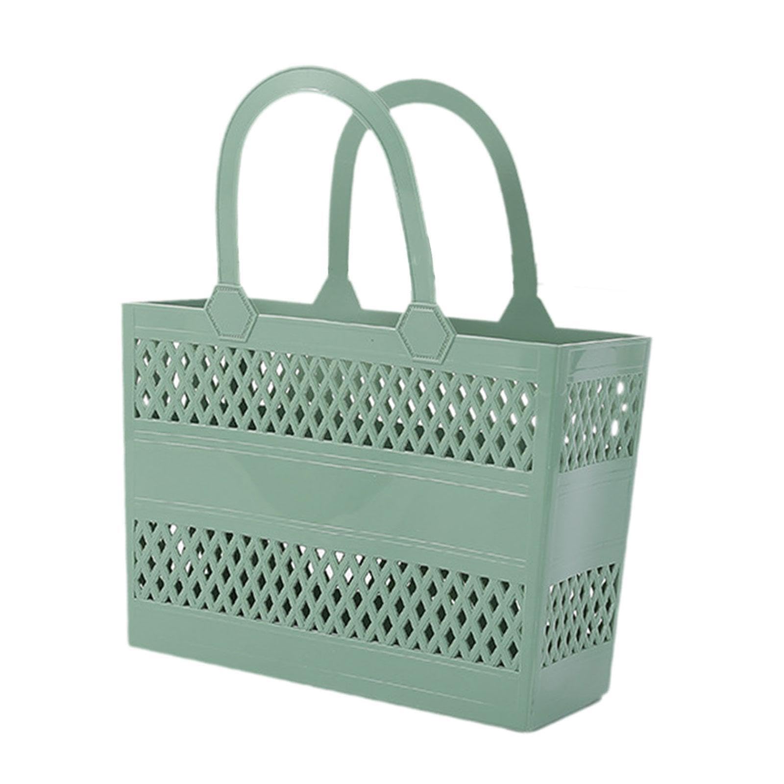 Alcxazs Green Ventilated Shower Basket With Drain Holes Optimal Storage Solution For Bathroom Essentials And Toys. Hollow Allows For Ventilation. With Compact Size Cleaning Supplies, 29X12x20cm