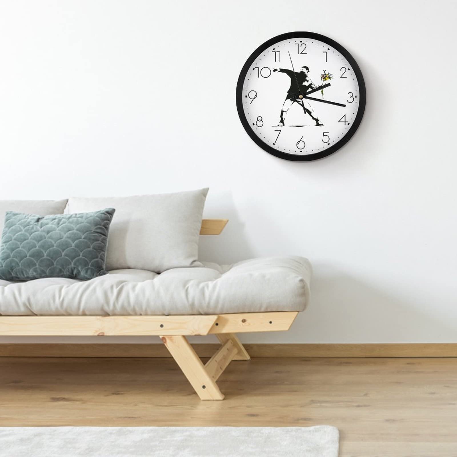 バンクシー カリモク Mona Launcher インテリア 壁掛け時計 WALL CLOCK 