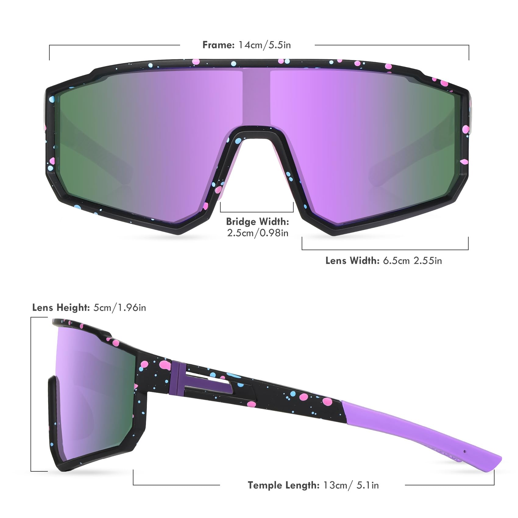 Derowern Boys Baseball Sunglasses, Polarized Sports Sunglasses, UV400 Protection, for Boys and Girls Softball Cycling - Image 2