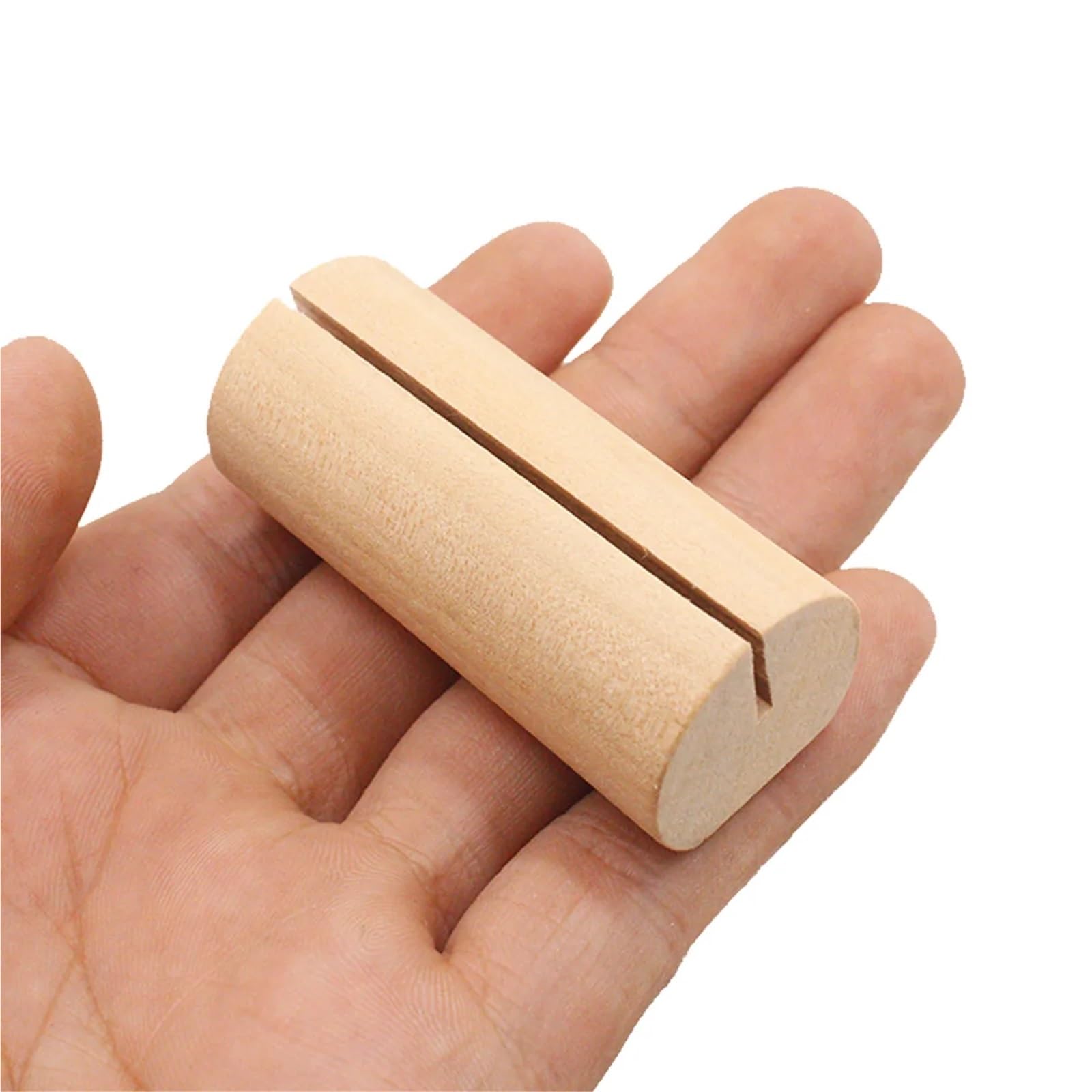 Rustikale Tischkartenhalter aus Holz für Hochzeiten, Foto-Postkarten-Clip-Ständer, 50 Stück