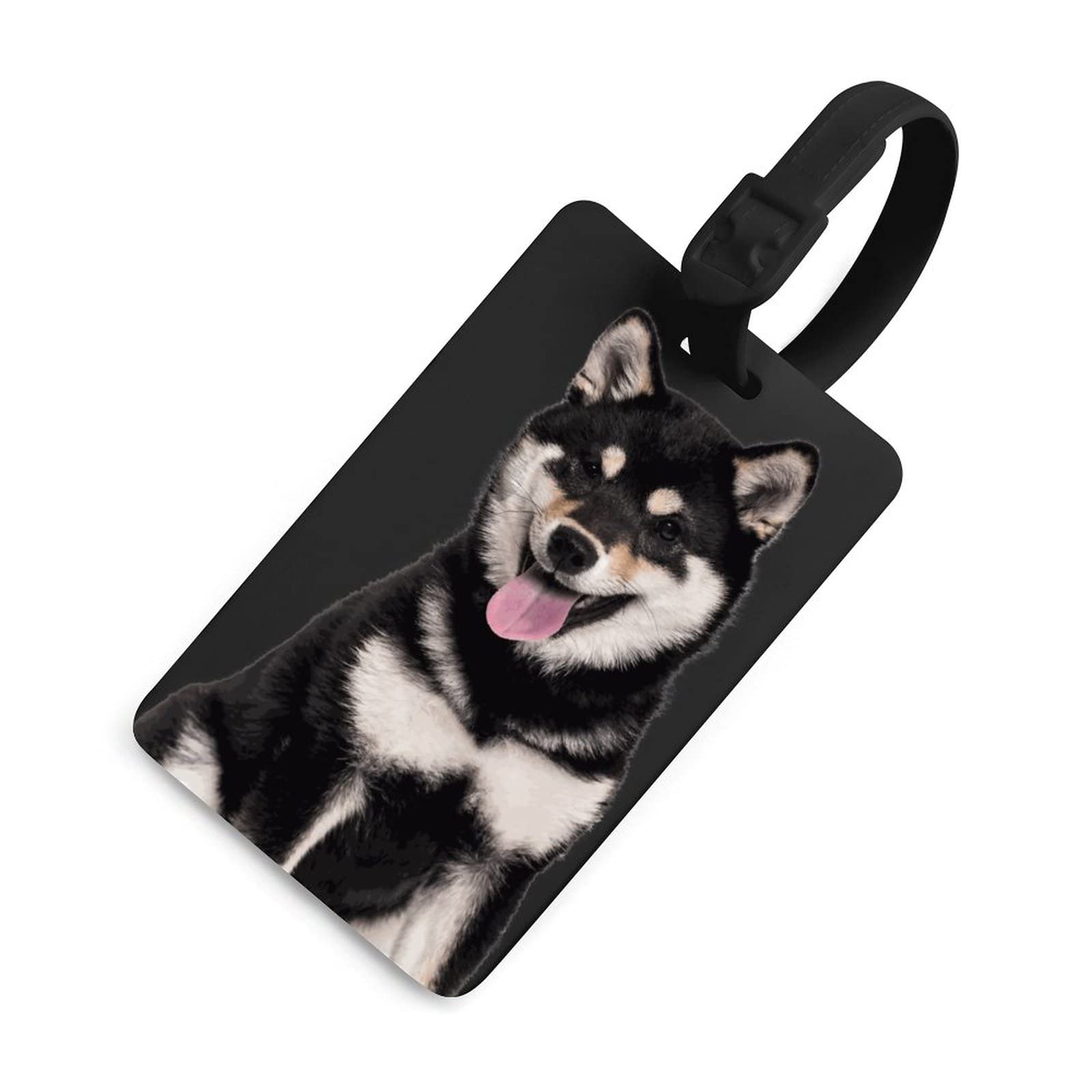 Amazon.co.jp: ネームタグ 柴犬 犬柄 黒柴 荷物タグ ラゲージタグ