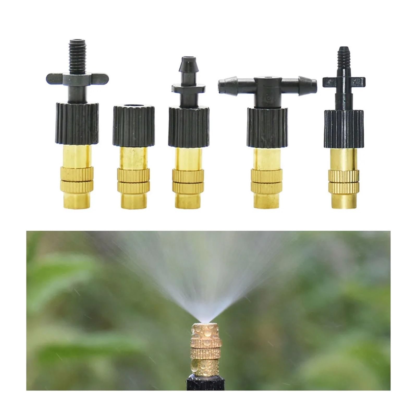Buse de brumisation en cuivre durable avec injecteur d'irrigation premium en laiton