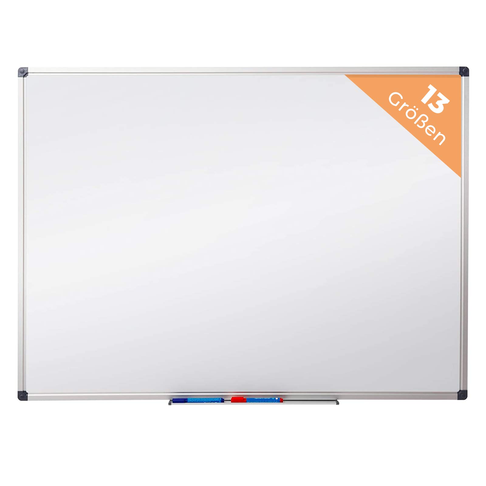 Mob Presentation Board, Whiteboard, Glass Board, Memoboard - Varnished or Glass – Magnetic & Writeable Dry-Erase Memoboard, Wall-Mounted (Whiteboard - Enamelled, 60 x 90 cm)