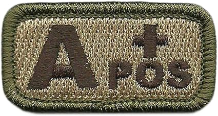 Gadsden and Culpeper Tactical Blood Type Patches - Type A Positive - 2"x1" (Multitan)