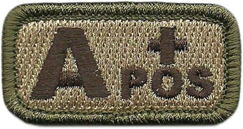 Gadsden and Culpeper Tactical Blood Type Patches - Type A Positive - 2"x1" (Multitan)