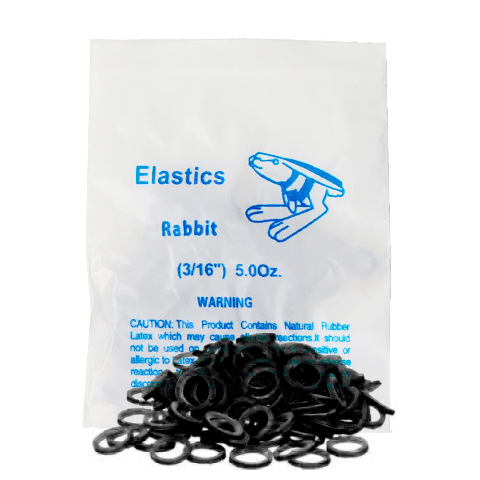 LA MIERE Non latex 100P Black Orthodontic Elastics Dental Rubber Bands Intraoral Black Elastic Bands (Medium, 5 Oz, 3/16" (4.8mm))