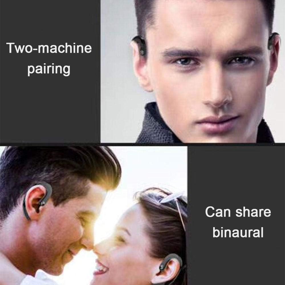 Bluetooth Headphones Non Ear Plug, 2018 New True Wireless Earbuds Noise Cancelling Handsfree Headset with Microphone for iPhone and Android Smart Phones