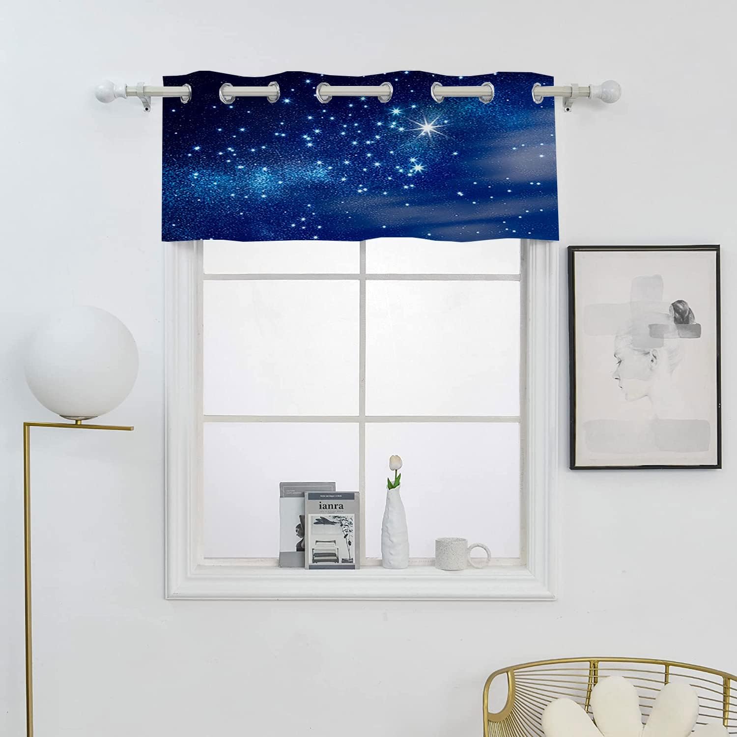 Starry Sky W25 xL24 Inch Three Layers of Black Silk