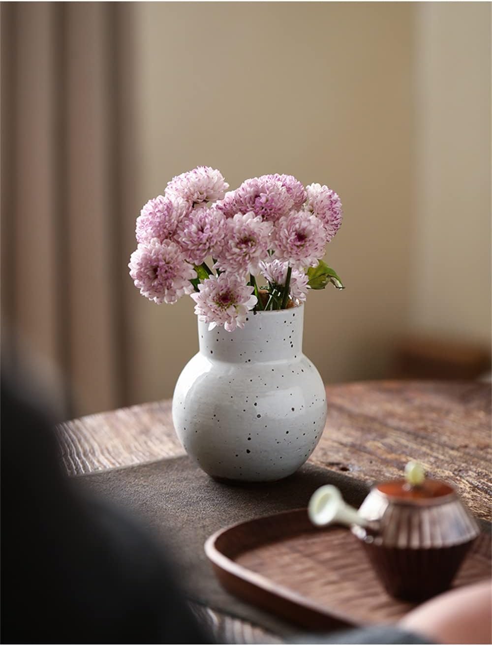 Hohouncsy 花瓶 花器 花入れ 和式 インテリア 飾り はなかご アンティーク風 造花 生け花 一輪挿し 和風 茶室 床の間 仏間 玄関 棚 茶道花器 茶室に飾り 装飾品 置物 細工 陶磁器 雑貨 格安販売の