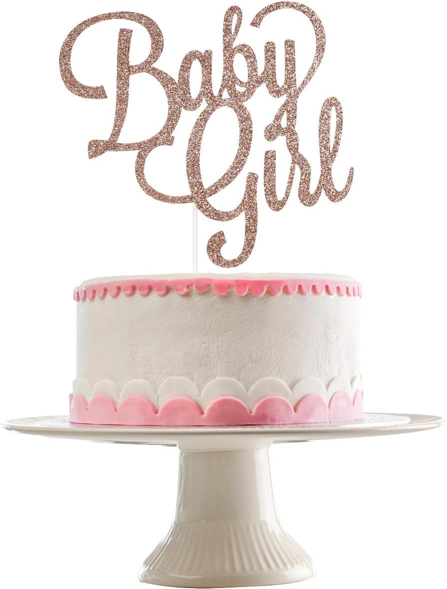 "It's A Girl" Cake Topper,Girl Baby Shower Party Decorations,Gender Reveal Baby Girl