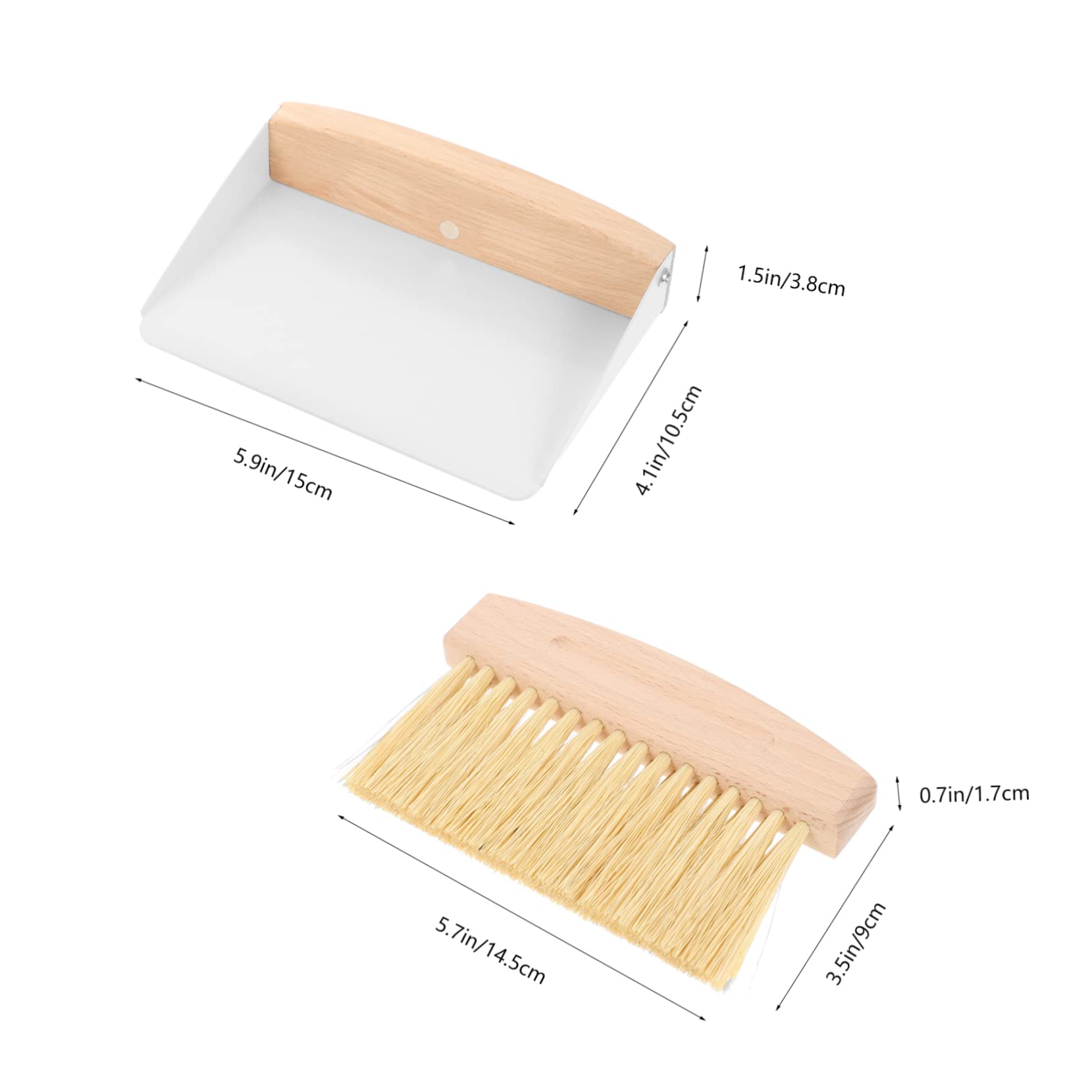 IWOWHERO Tabletop Dust Pan and Mini Broom Small Desk Broom Set Desktop Cleaning Kit Light Easy to Store Great for Home