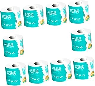 10 Rolos De Papel Higiênico Com Núcleo Papel Higiênico Papel Higiênico Polpa De Madeira Papel Higiênico Doméstico Rolo De Papel Branco Família Pacote Toalha LALAFINA