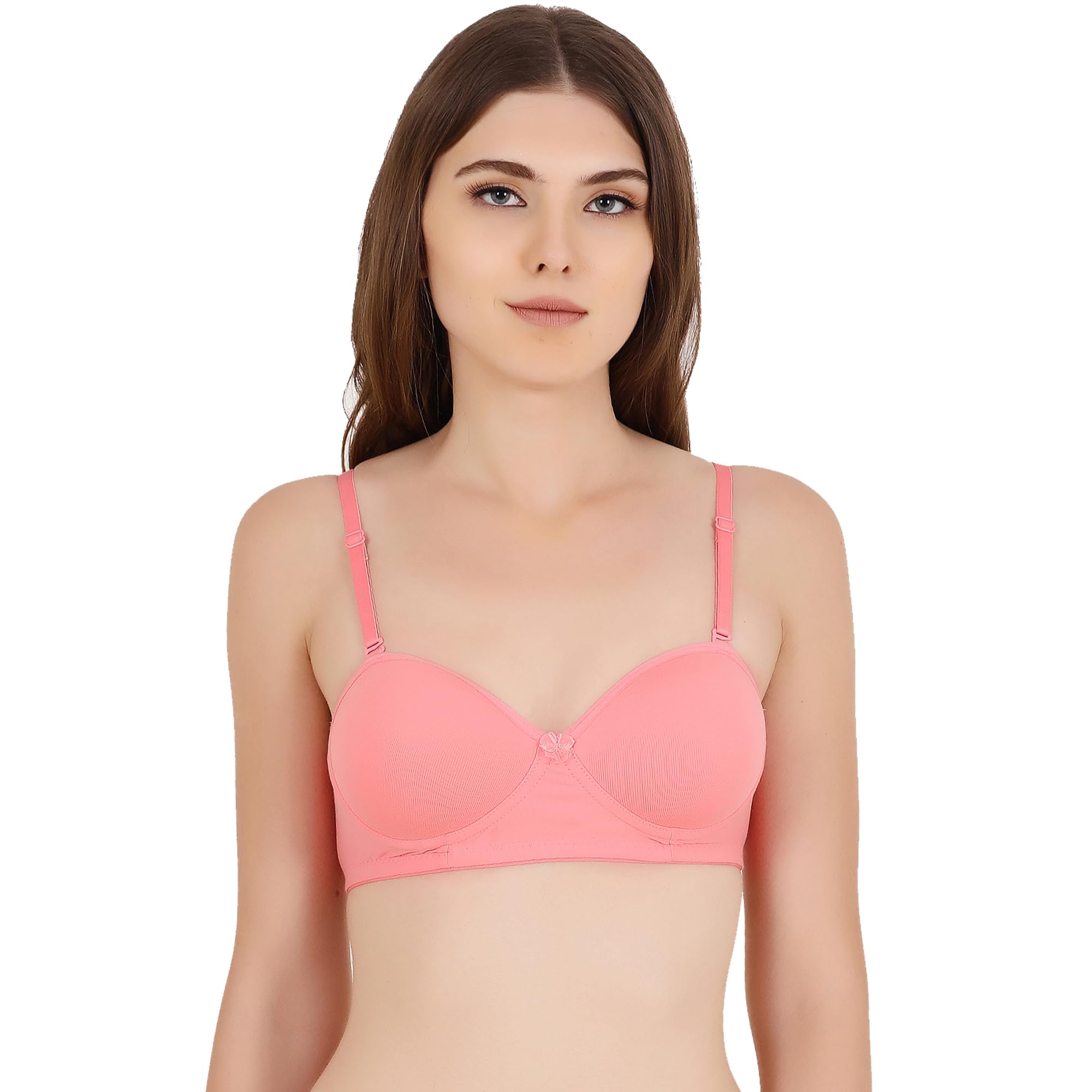 floret Women's Balconette & Custom Molded Pads with Heavily Padded Medium Coverage Seamless Bra-picture-2