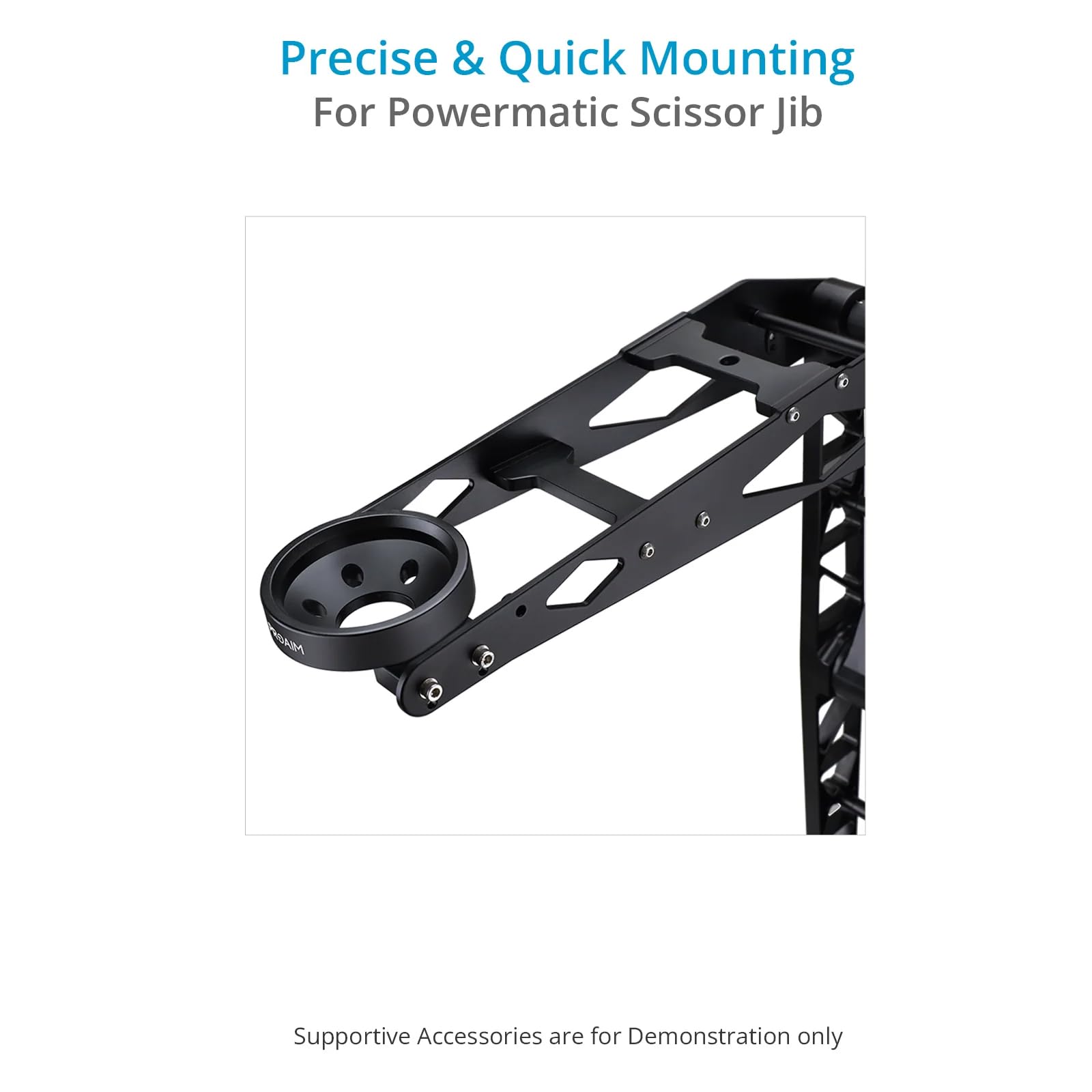 PROAIM Supporto per testa a ciotola da 100 mm per braccio/gru per telecamera a forbice Powermatic. Supporta testa video a mezza sfera da 100 mm (AP-100-SCSR)