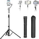 AOCHUAN 1.7M Tripode caméra complet pour Smartphones Caméra Gimbal Stabilizers w/ 0.44m ~1.7m Support d'éclairage en alliage d'aluminium(T20)