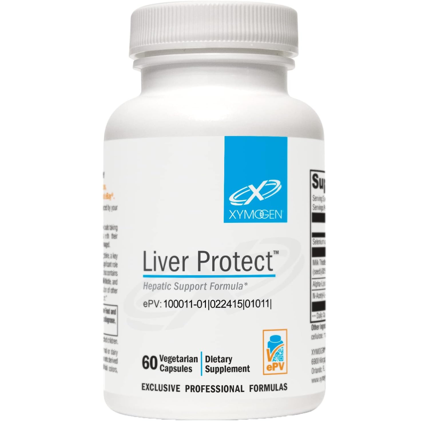 XYMOGEN Liver Protect - Supports Liver Health + Glutathione Production - Milk Thistle Extract, ALA Alpha-Lipoic Acid, N-Acetyl-L-Cysteine, Selenium L-Selenomethionine (60 Capsules)