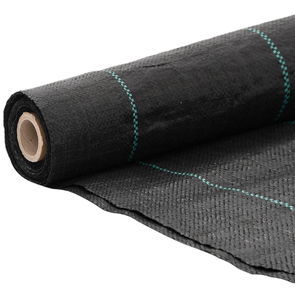 Unkrautvlies Gartenvlies Schwarz 4 x 25 m, 60 g m² PP Geotextil Bodenabdeckung für Beetweg Terrassen Rasenpflege Unkrautschutz